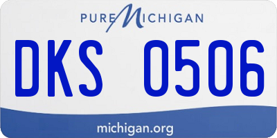 MI license plate DKS0506