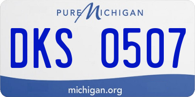 MI license plate DKS0507