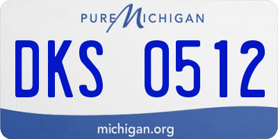 MI license plate DKS0512