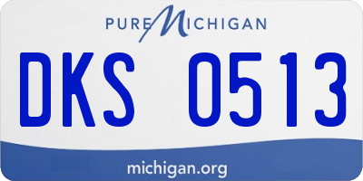 MI license plate DKS0513