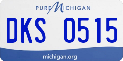 MI license plate DKS0515