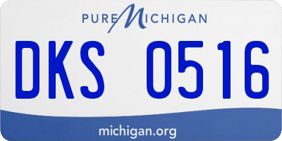 MI license plate DKS0516