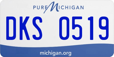 MI license plate DKS0519