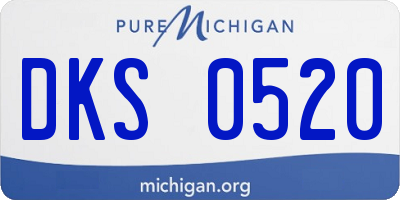 MI license plate DKS0520