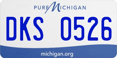 MI license plate DKS0526