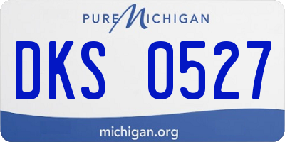 MI license plate DKS0527