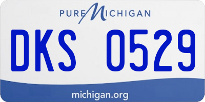 MI license plate DKS0529