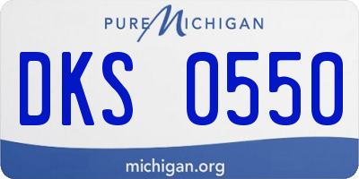 MI license plate DKS0550