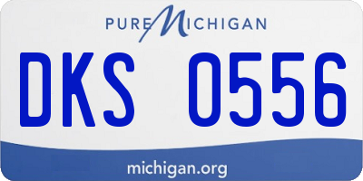 MI license plate DKS0556