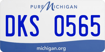 MI license plate DKS0565