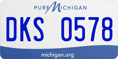 MI license plate DKS0578