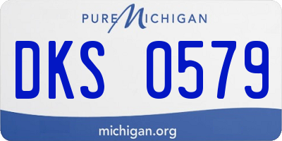 MI license plate DKS0579