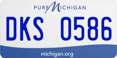 MI license plate DKS0586