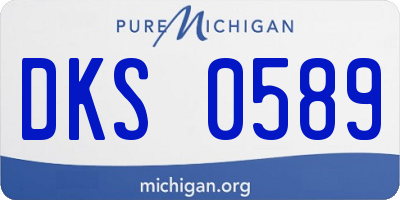 MI license plate DKS0589