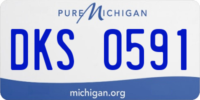 MI license plate DKS0591