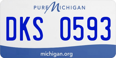 MI license plate DKS0593