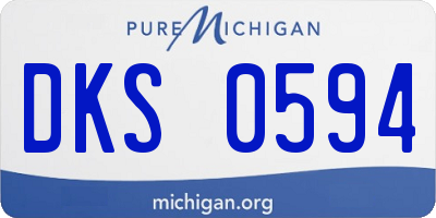 MI license plate DKS0594