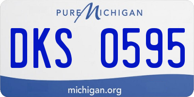MI license plate DKS0595