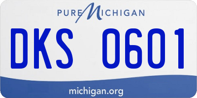 MI license plate DKS0601