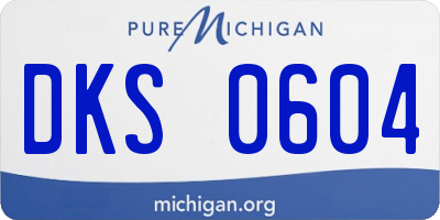 MI license plate DKS0604