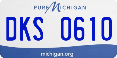 MI license plate DKS0610