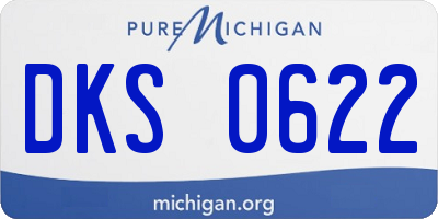 MI license plate DKS0622