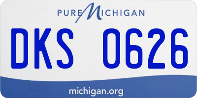 MI license plate DKS0626