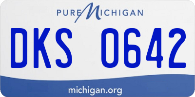 MI license plate DKS0642