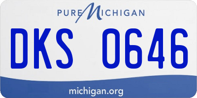 MI license plate DKS0646