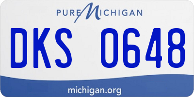 MI license plate DKS0648