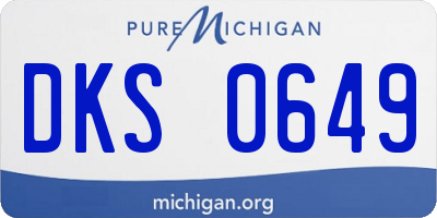 MI license plate DKS0649