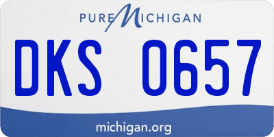 MI license plate DKS0657