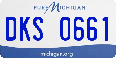 MI license plate DKS0661