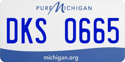 MI license plate DKS0665