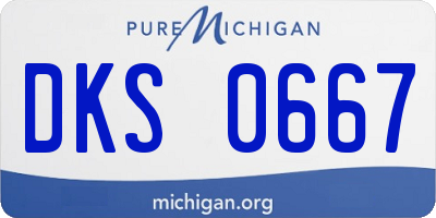 MI license plate DKS0667