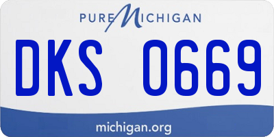 MI license plate DKS0669