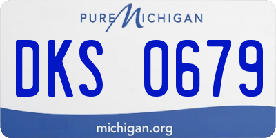 MI license plate DKS0679