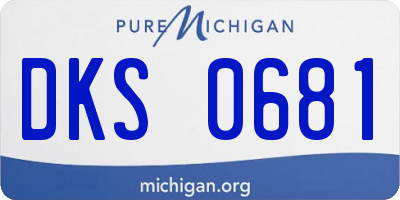 MI license plate DKS0681