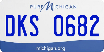 MI license plate DKS0682