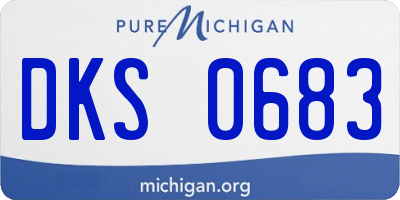 MI license plate DKS0683