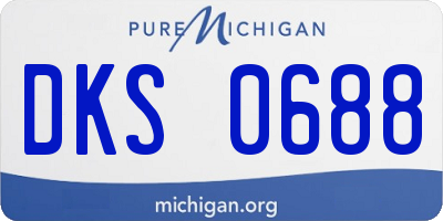 MI license plate DKS0688