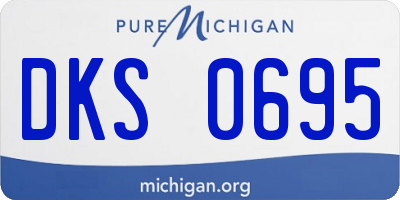MI license plate DKS0695