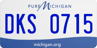 MI license plate DKS0715