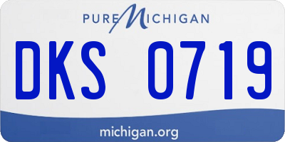 MI license plate DKS0719