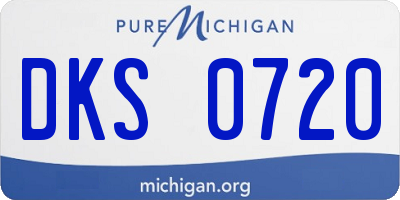 MI license plate DKS0720
