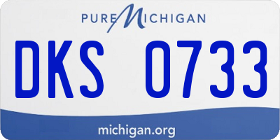 MI license plate DKS0733
