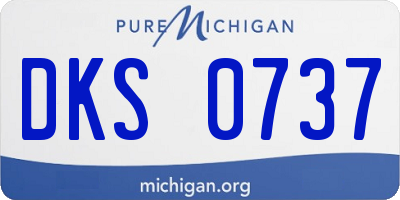 MI license plate DKS0737