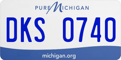 MI license plate DKS0740