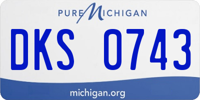 MI license plate DKS0743