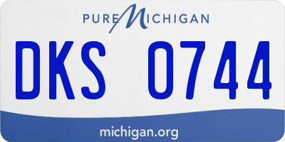 MI license plate DKS0744